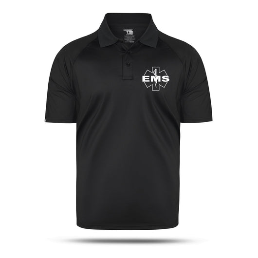 [EMS] Men's Performance Polo [BLK/WHT]-13 Fifty Apparel