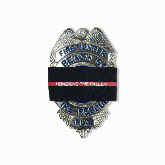 [HONORING THE FALLEN] Red Line Mourning Band [BLK/RED]-13 Fifty Apparel