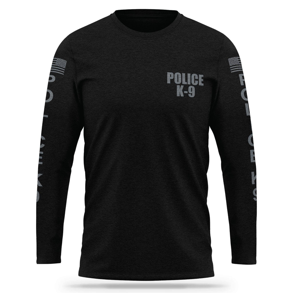 Police K9 Cotton Blend Long Sleeve [blk Gry] 13 Fifty Apparel 13 Fifty Apparel