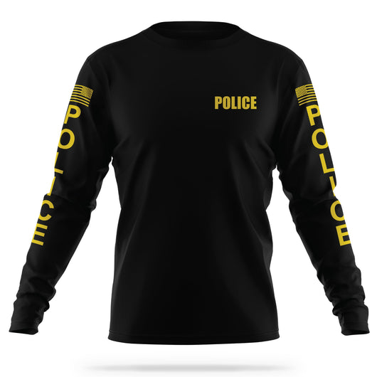 [POLICE] Men's Utility Long Sleeve [BLK/GLD]-13 Fifty Apparel