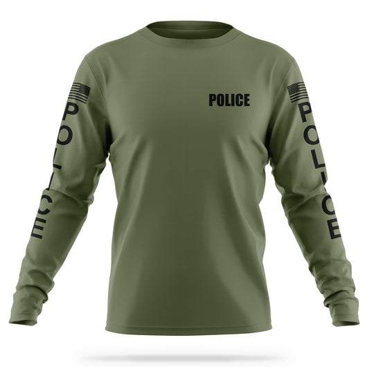 [POLICE] Men's Utility Long Sleeve [GRN/BLK]-13 Fifty Apparel