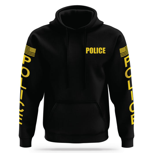 [POLICE] Performance Hoodie 2.0 [BLK/GLD]-13 Fifty Apparel