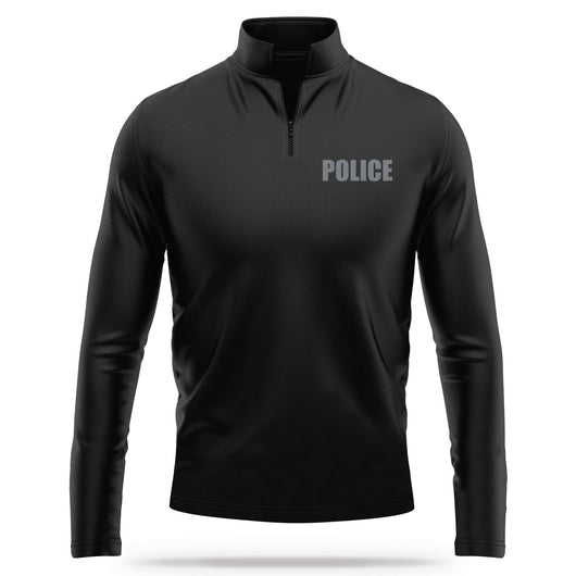 [POLICE] Performance Quarter Zip [BLK/GRY]-13 Fifty Apparel