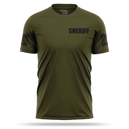 [SHERIFF] Men's Performance Shirt [GRN/BLK]-13 Fifty Apparel