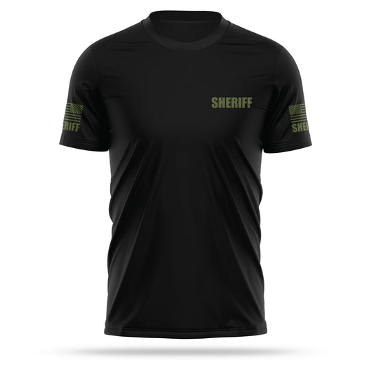 [SHERIFF] Men's Utility Shirt [BLK/GRN]-13 Fifty Apparel