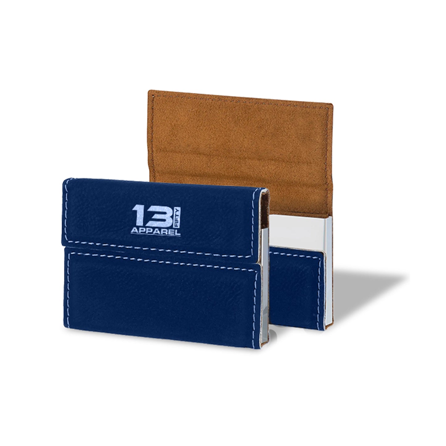 13FA Leatherette & Metal Business Card Holder-13 Fifty Apparel
