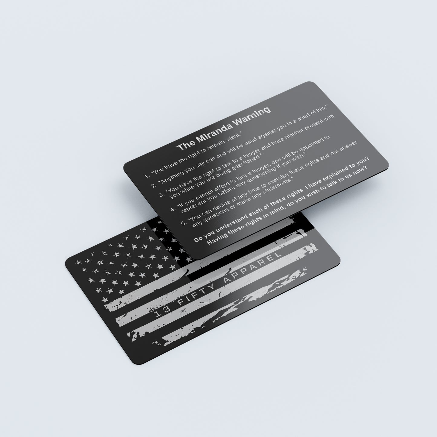 13FA Miranda Warning Card (Eng)-13 Fifty Apparel