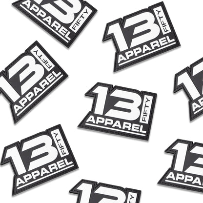 [13FA] PVC Patch [BLK/WHT]-13 Fifty Apparel