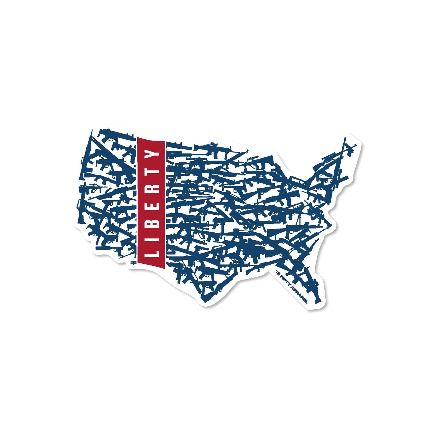 [2A USA] Vinyl Decal-13 Fifty Apparel
