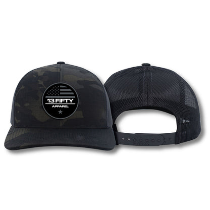 [360 MIDNIGHT] Adjustable Mesh Back Cap-13 Fifty Apparel