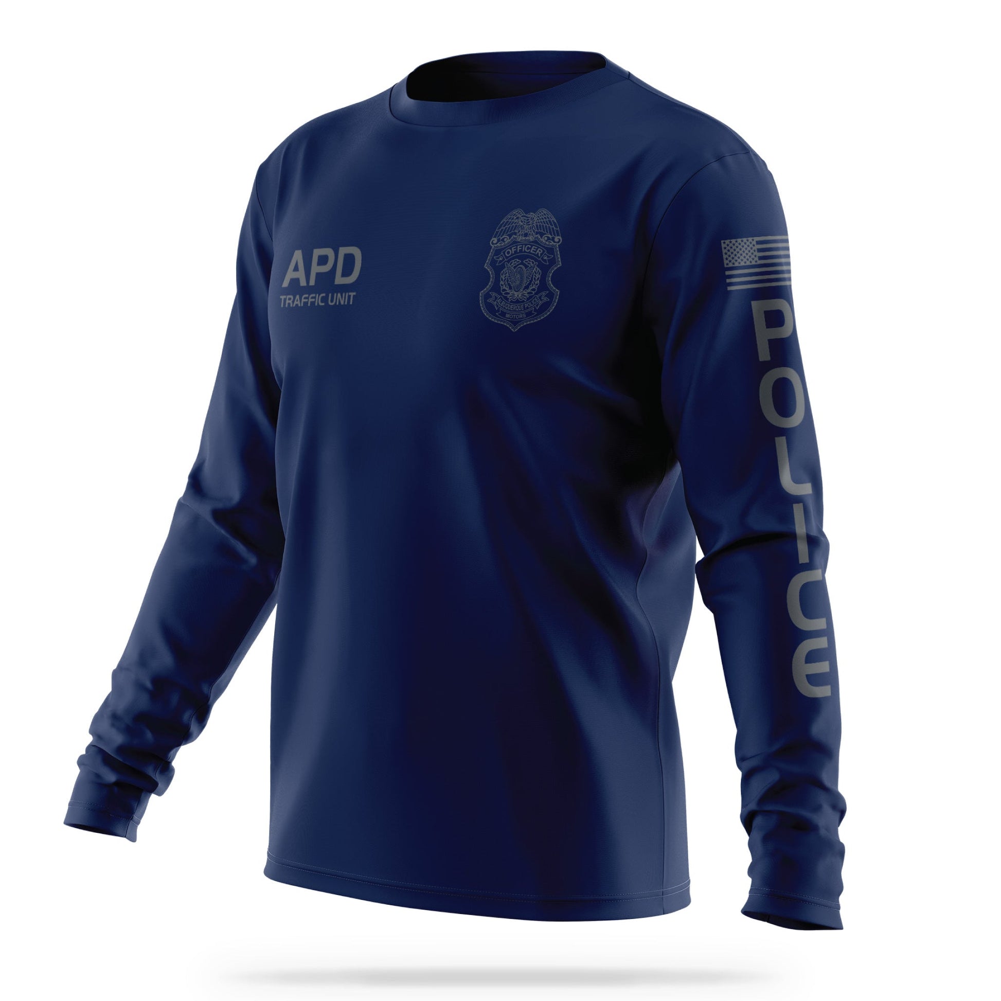 [ALBUQUERQUE PD] Motors Unit Men's Utility Long Sleeve [NVY/GRY]-13 Fifty Apparel