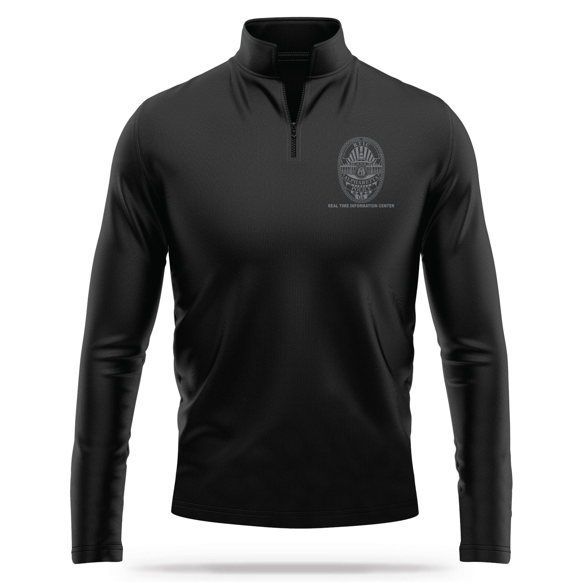 [ALPHARETTA PD] ARTIC Quarter Zip [BLK/GRY]-13 Fifty Apparel