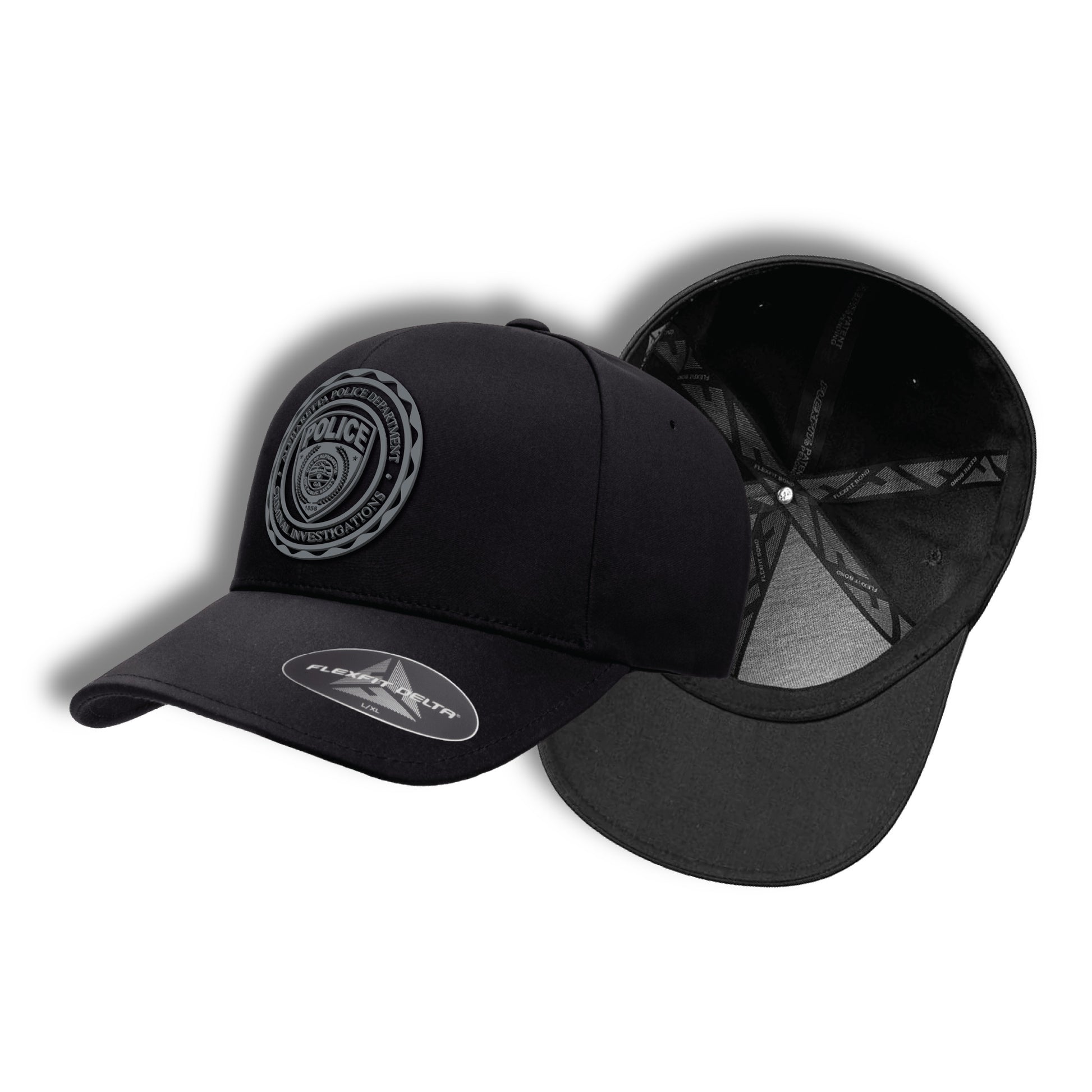 [ALPHARETTA PD] CID Flex Fit Delta® Cap [BLK/GRY]-13 Fifty Apparel