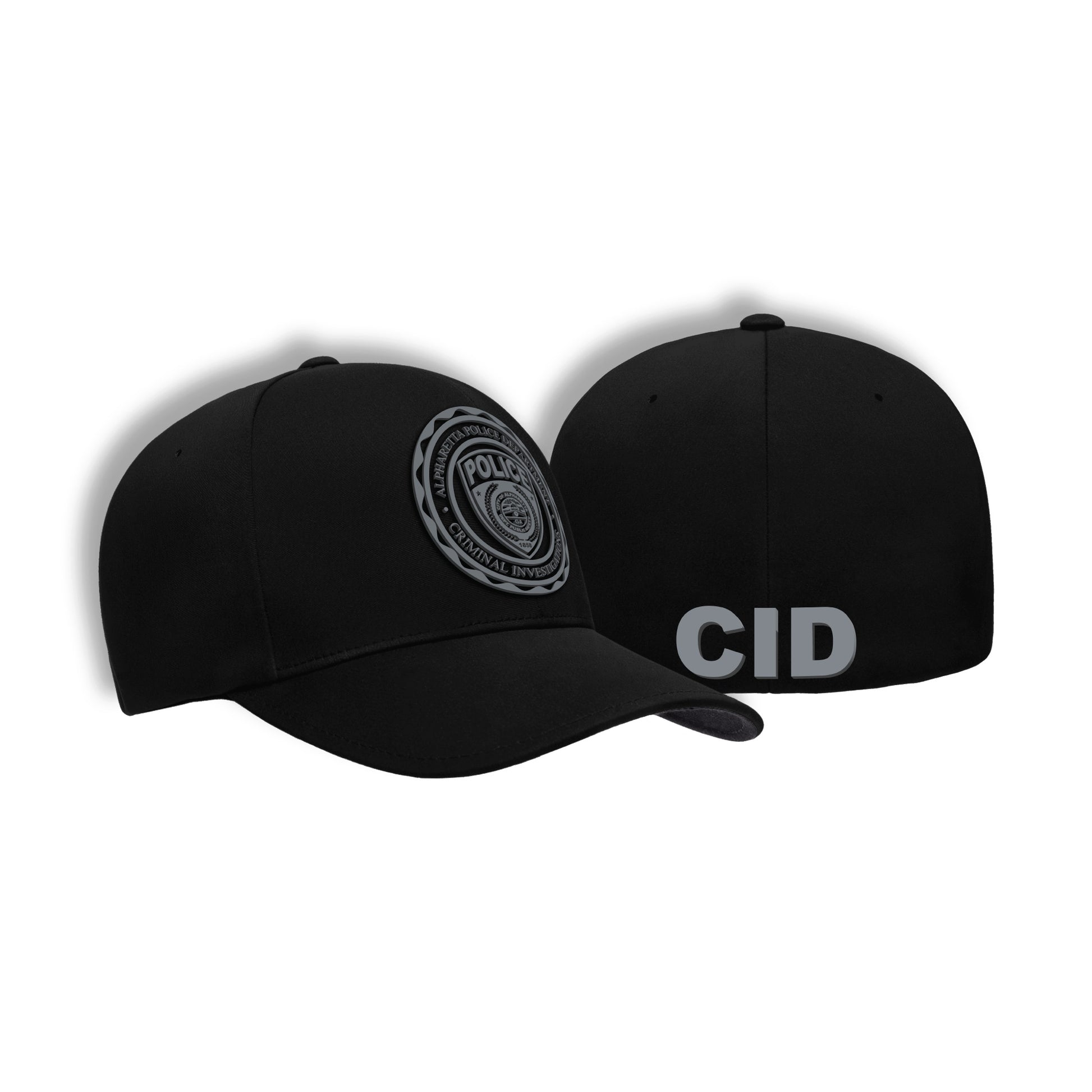 [ALPHARETTA PD] CID Flex Fit Delta® Cap [BLK/GRY]-13 Fifty Apparel