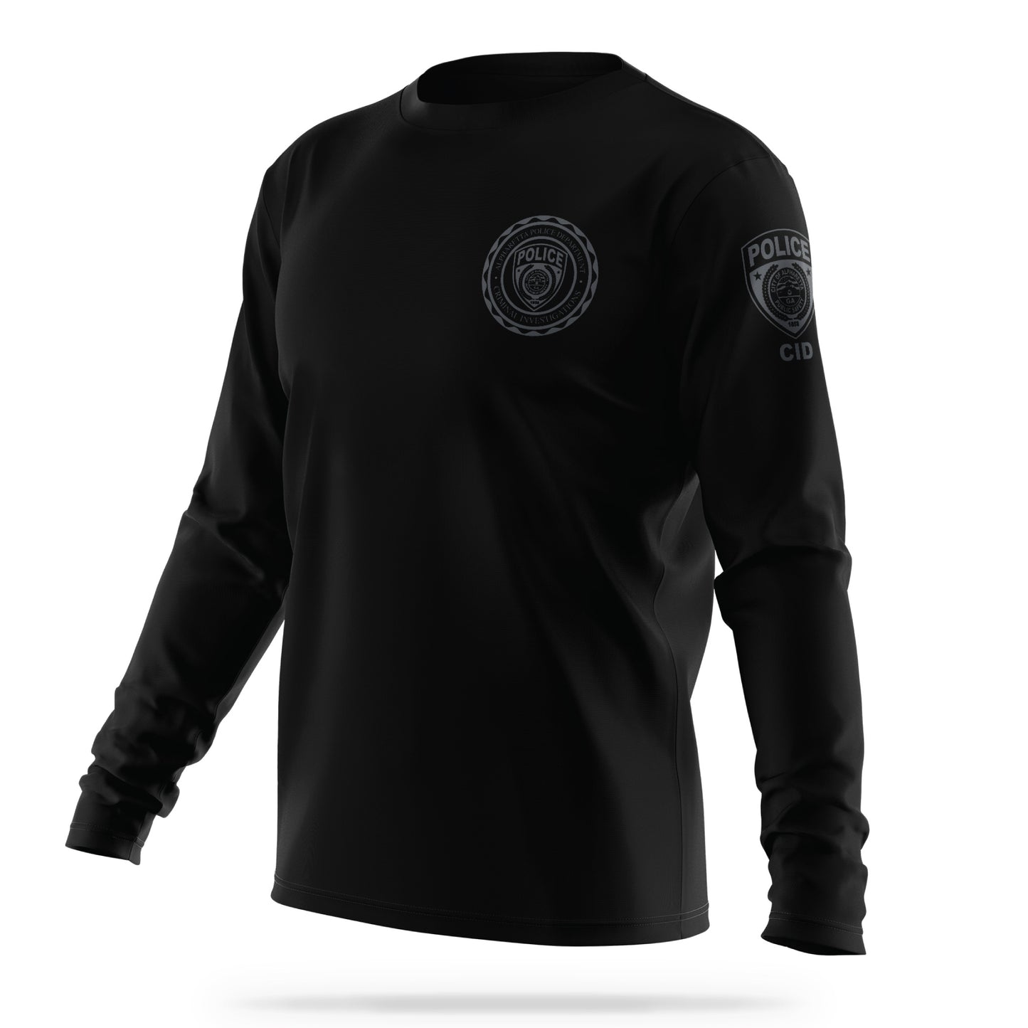[ALPHARETTA PD] CID Men's Patrol Utility Long Sleeve [BLK/GRY]-13 Fifty Apparel