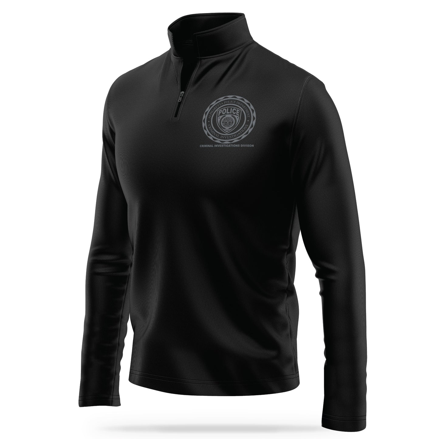 [ALPHARETTA PD] CID Quarter Zip [BLK/GRY]-13 Fifty Apparel