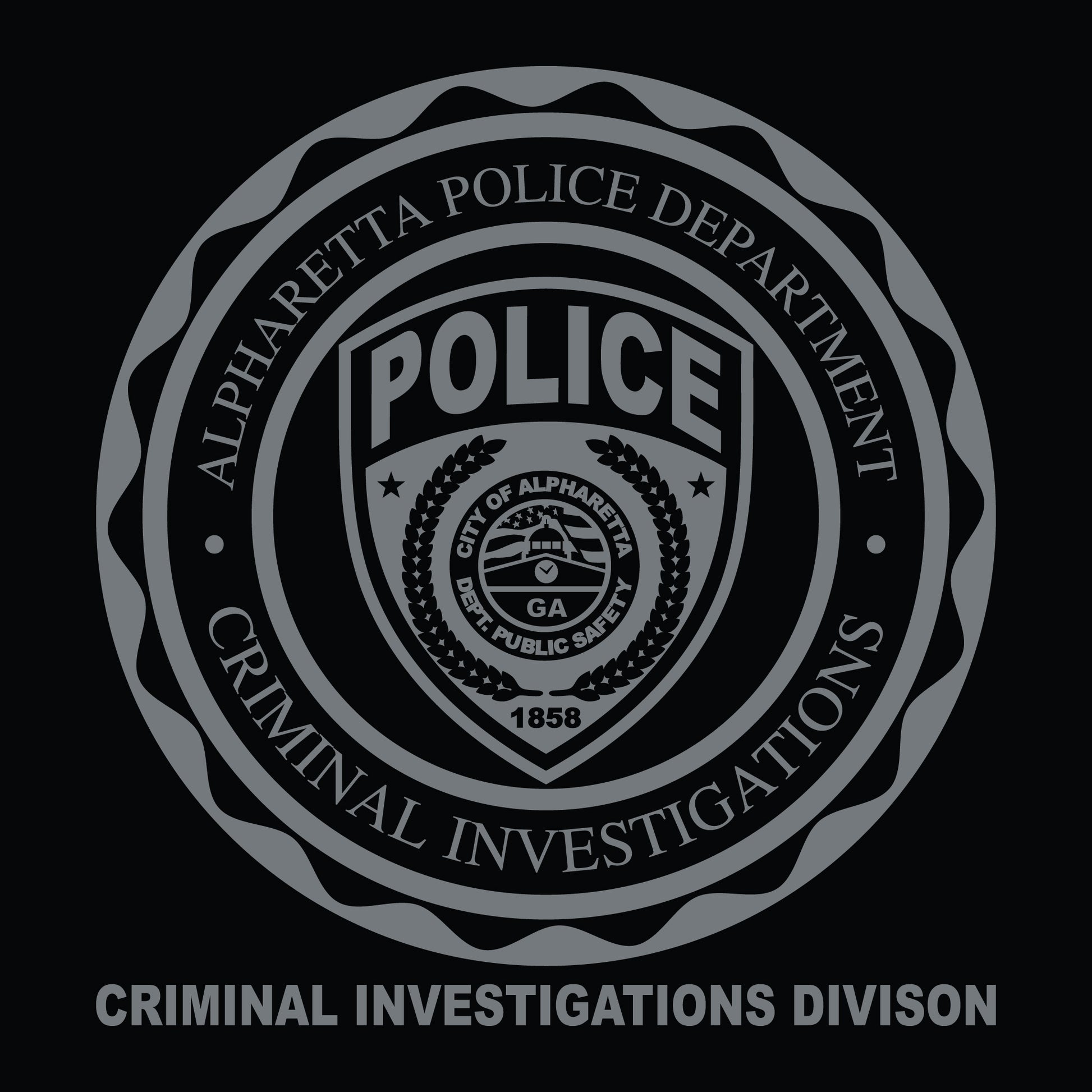 [ALPHARETTA PD] CID Quarter Zip [BLK/GRY]-13 Fifty Apparel