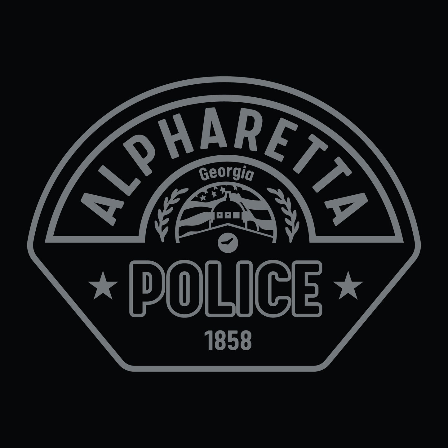 [ALPHARETTA PD] CID Quarter Zip [BLK/GRY]-13 Fifty Apparel