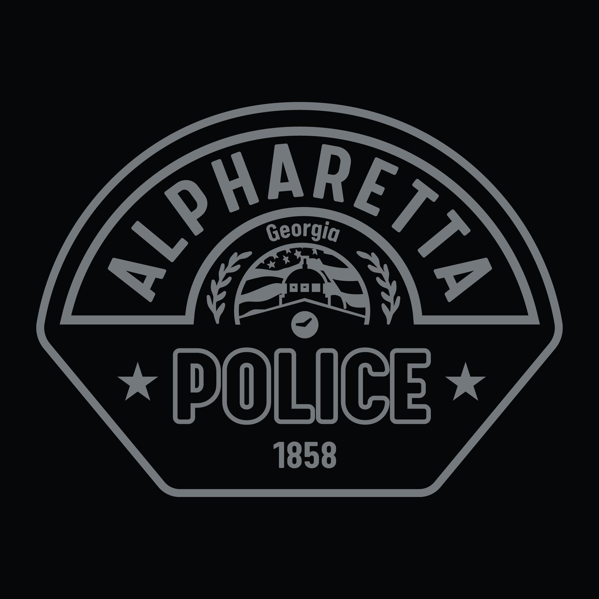 [ALPHARETTA PD] CID Quarter Zip [BLK/GRY]-13 Fifty Apparel