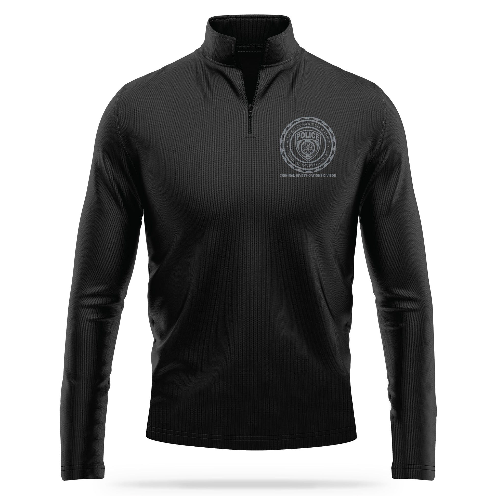[ALPHARETTA PD] CID Quarter Zip [BLK/GRY]-13 Fifty Apparel