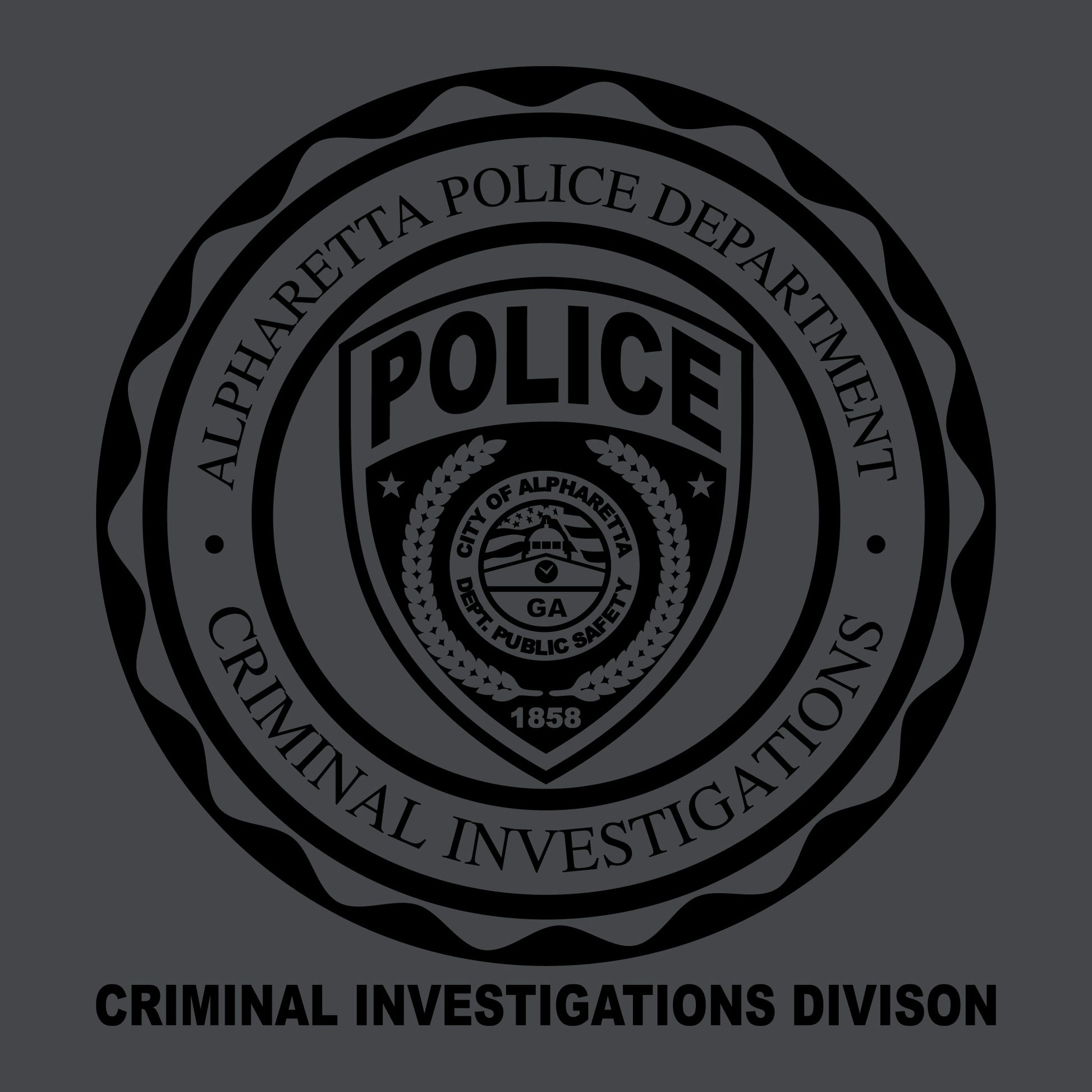 [ALPHARETTA PD] CID Quarter Zip [CHAR/BLK]-13 Fifty Apparel