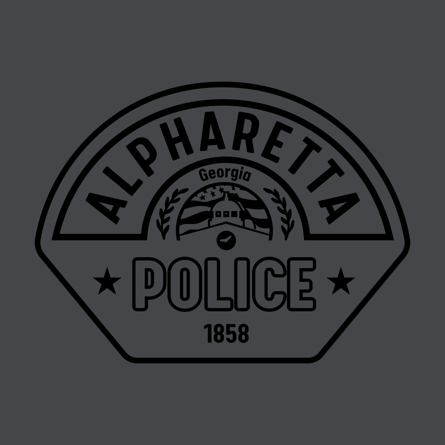 [ALPHARETTA PD] CID Quarter Zip [CHAR/BLK]-13 Fifty Apparel
