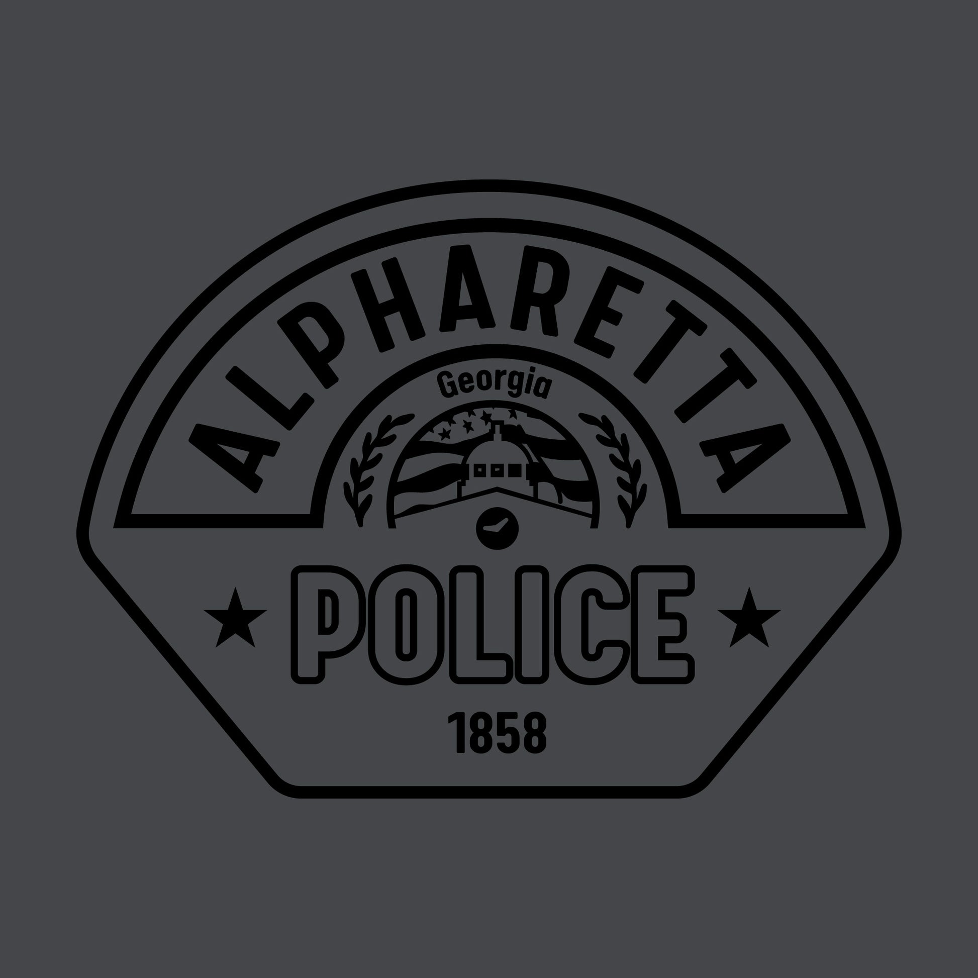 [ALPHARETTA PD] CID Quarter Zip [CHAR/BLK]-13 Fifty Apparel