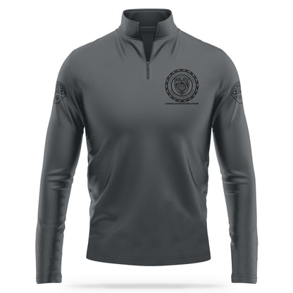 [ALPHARETTA PD] CID Quarter Zip [CHAR/BLK]-13 Fifty Apparel