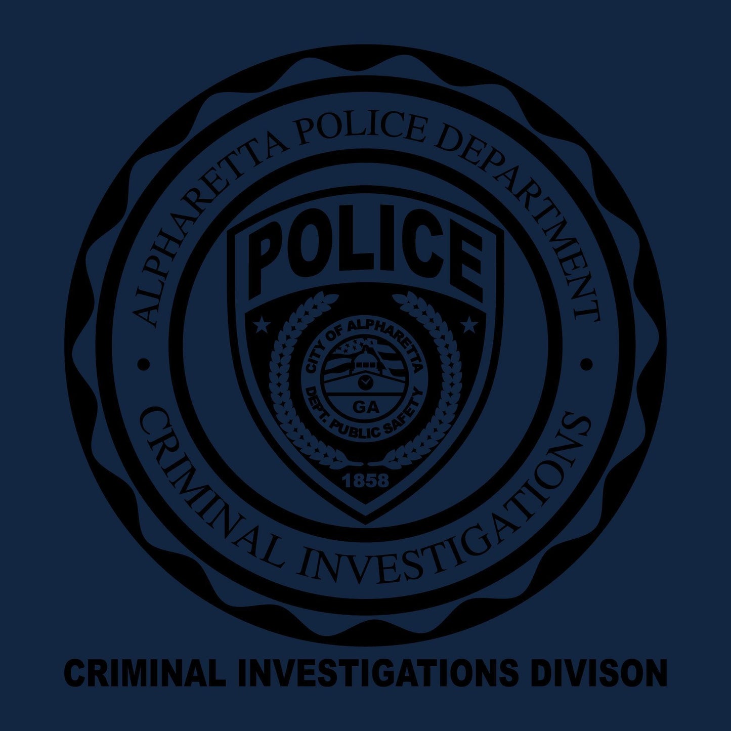 [ALPHARETTA PD] CID Quarter Zip [NVY/BLK]-13 Fifty Apparel