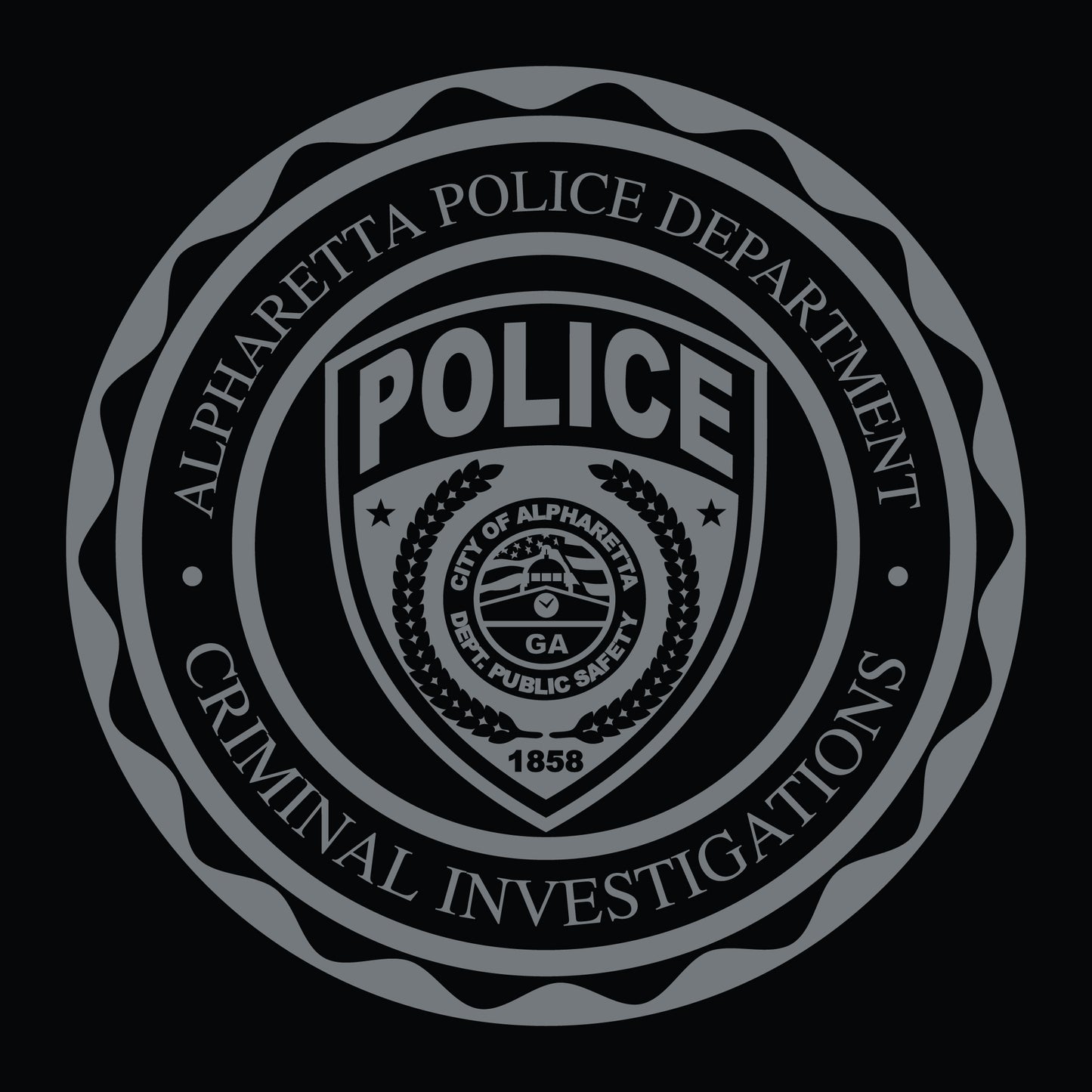 [ALPHARETTA PD] CID Utility Long Sleeve [BLK/GRY]-13 Fifty Apparel