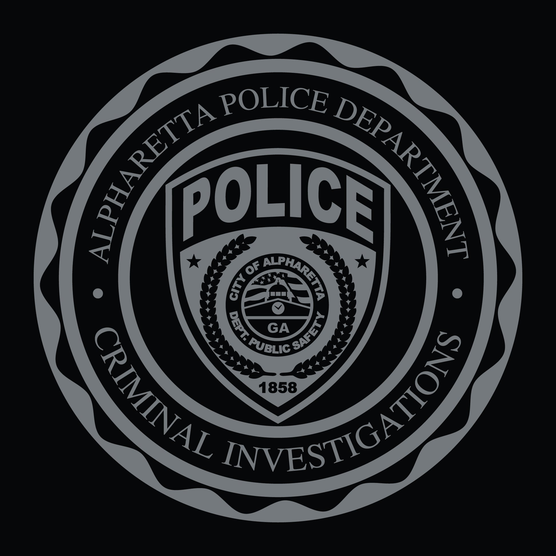 [ALPHARETTA PD] CID Utility Long Sleeve [BLK/GRY]-13 Fifty Apparel