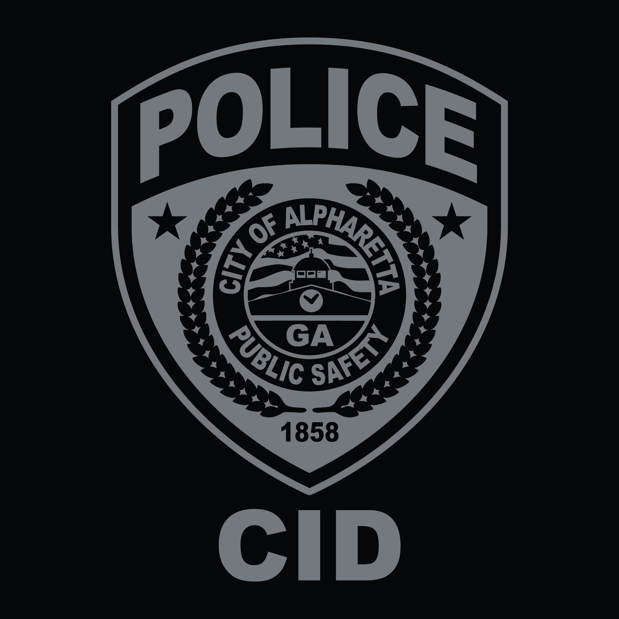 [ALPHARETTA PD] CID Utility Shirt [BLK/GRY]-13 Fifty Apparel