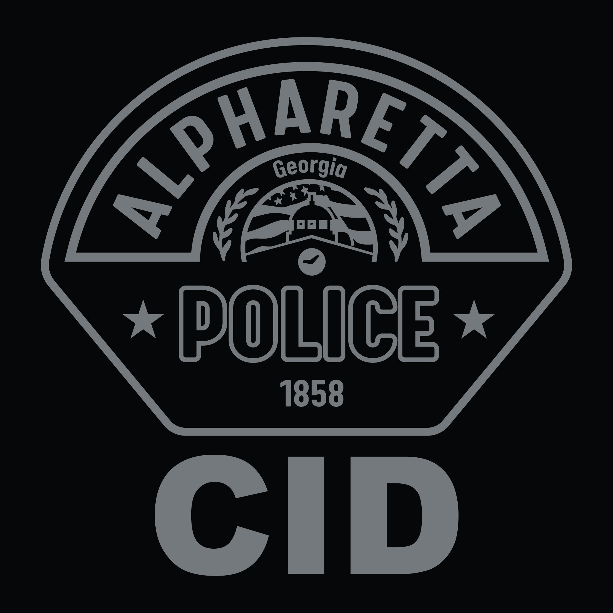 [ALPHARETTA PD] CID Utility Shirt [BLK/GRY]-13 Fifty Apparel