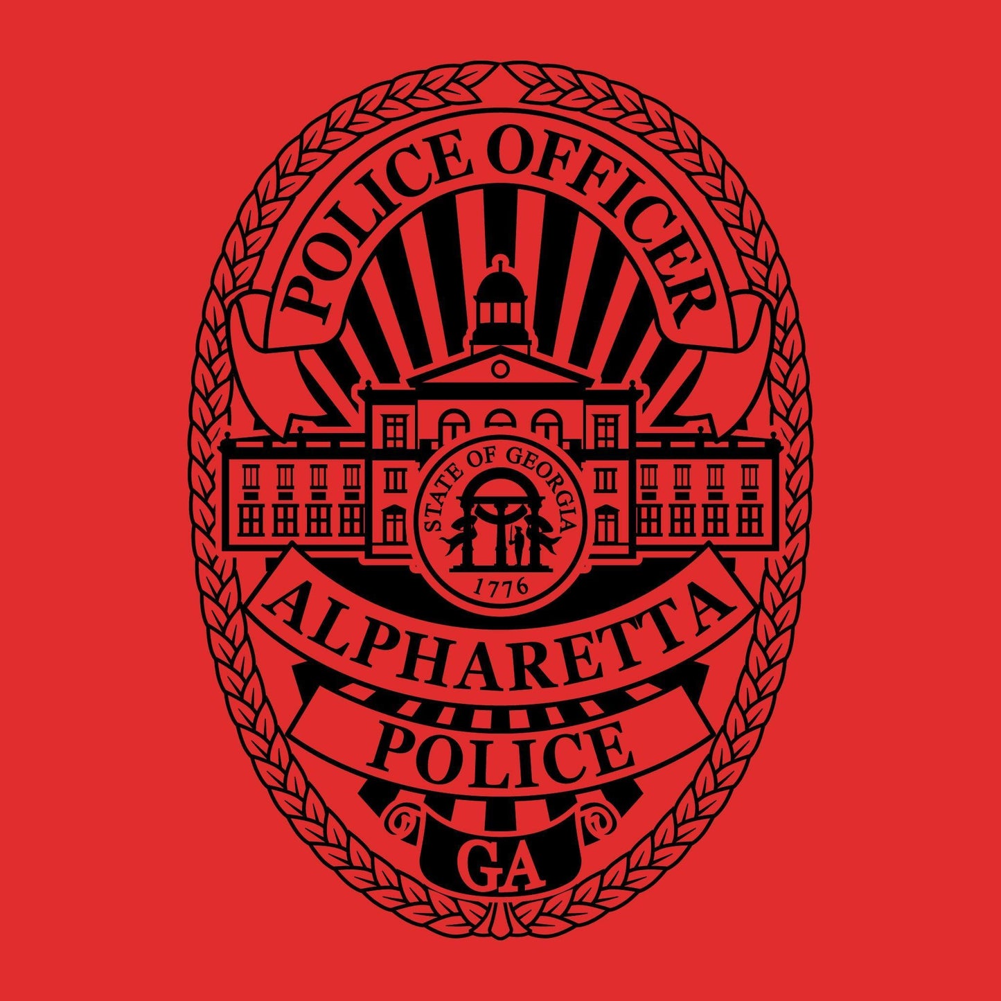 [ALPHARETTA PD] Instructor Utility Shirt [RED/BLK]-13 Fifty Apparel