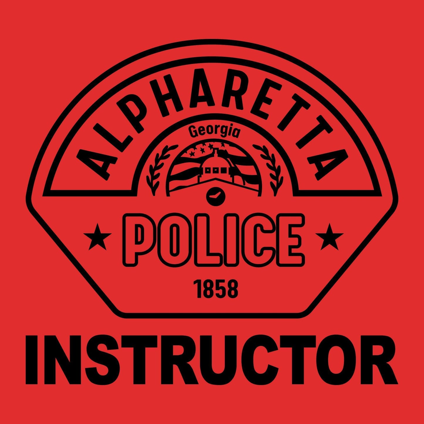 [ALPHARETTA PD] Instructor Utility Shirt [RED/BLK]-13 Fifty Apparel