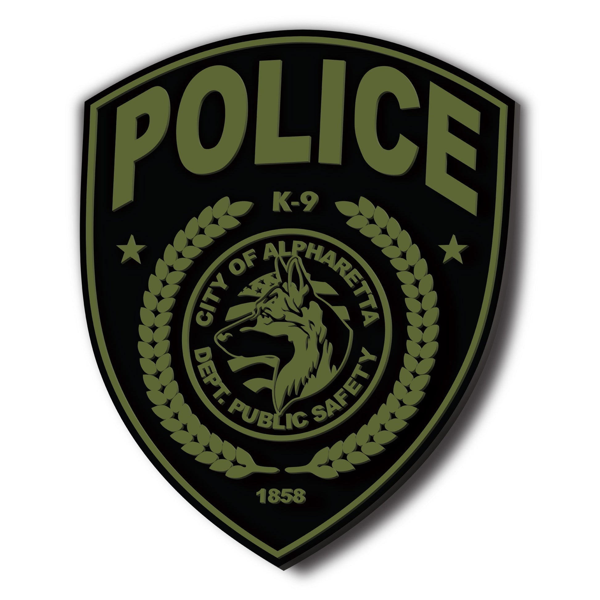 [ALPHARETTA PD] K9 PVC Patch [GRN/BLK]-13 Fifty Apparel