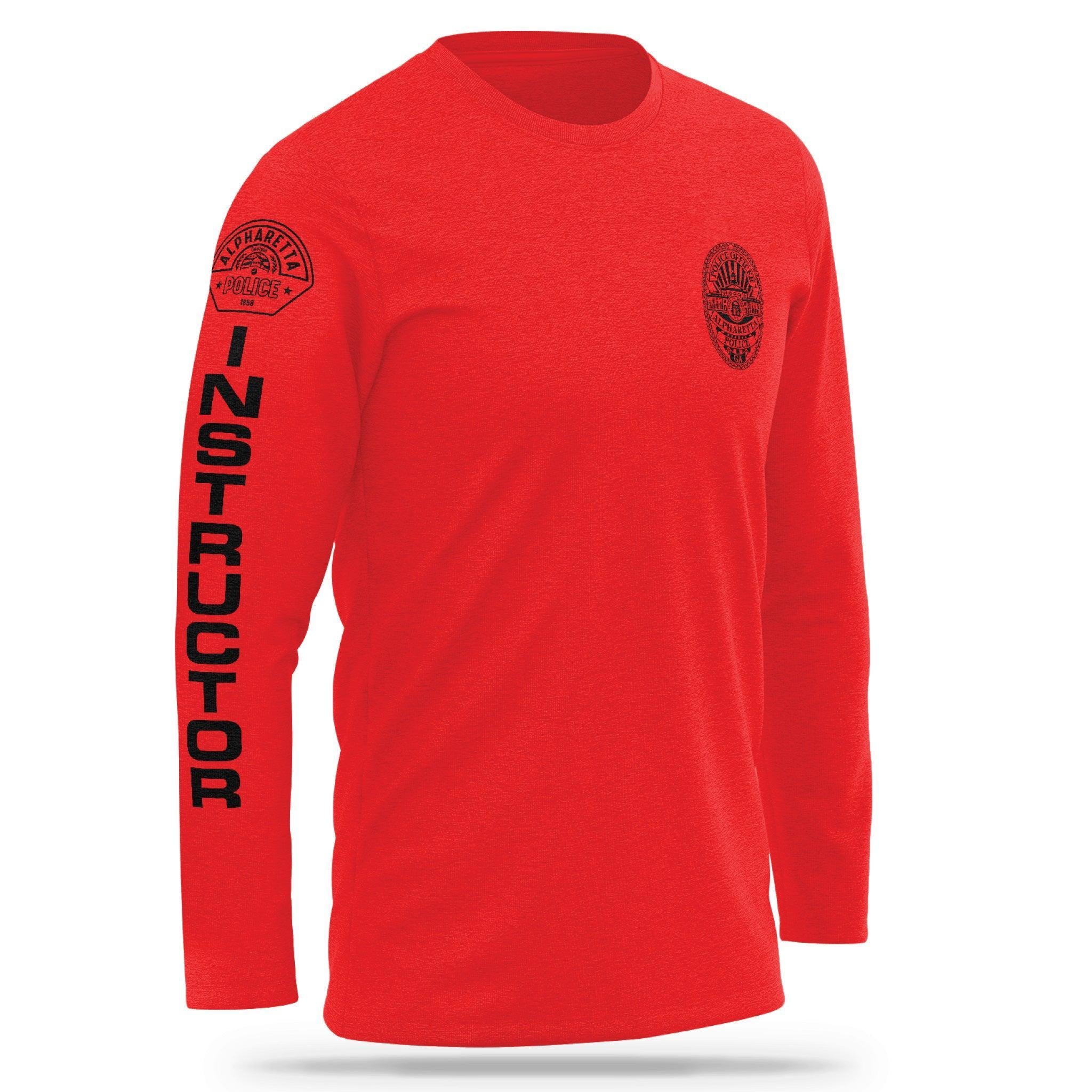 [ALPHARETTA PD] Men's Instructor Utility Long Sleeve [RED/BLK]-13 Fifty Apparel