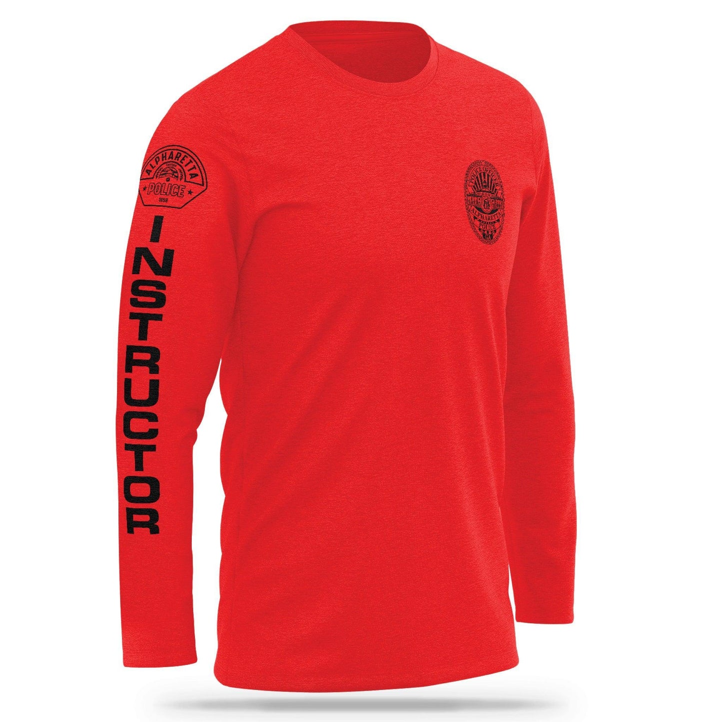 [ALPHARETTA PD] Men's Instructor Utility Long Sleeve [RED/BLK]-13 Fifty Apparel