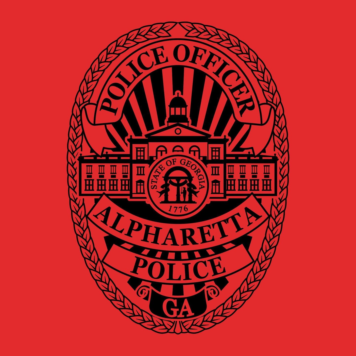 [ALPHARETTA PD] Men's Instructor Utility Long Sleeve [RED/BLK]-13 Fifty Apparel