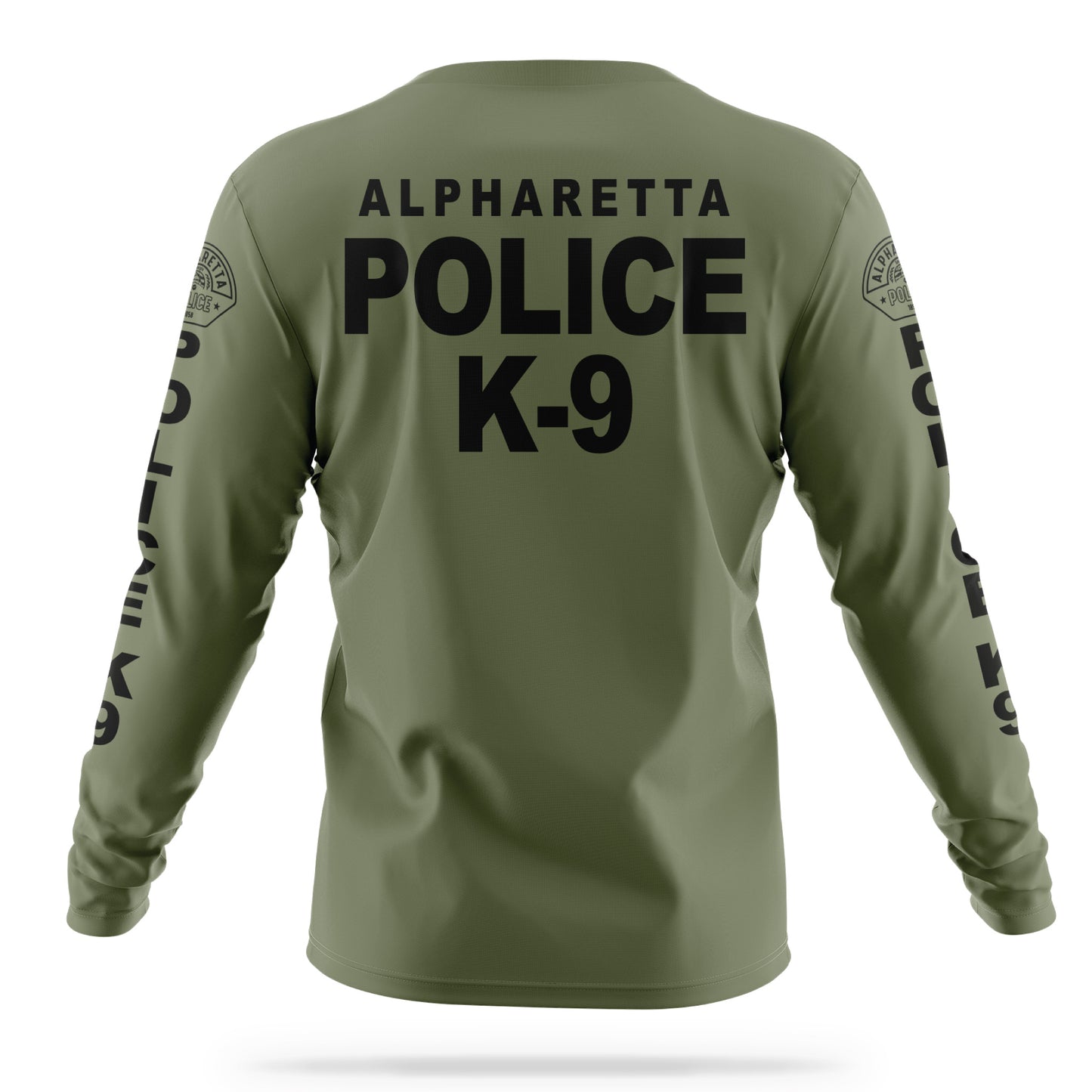 [ALPHARETTA PD] Men's K9 Long Sleeve Utility Shirt [GRN/BLK]-13 Fifty Apparel