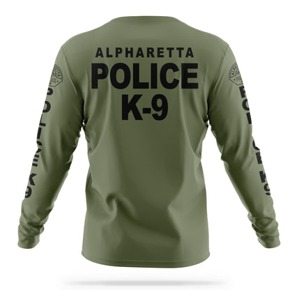 [ALPHARETTA PD] Men's K9 Long Sleeve Utility Shirt [GRN/BLK]-13 Fifty Apparel