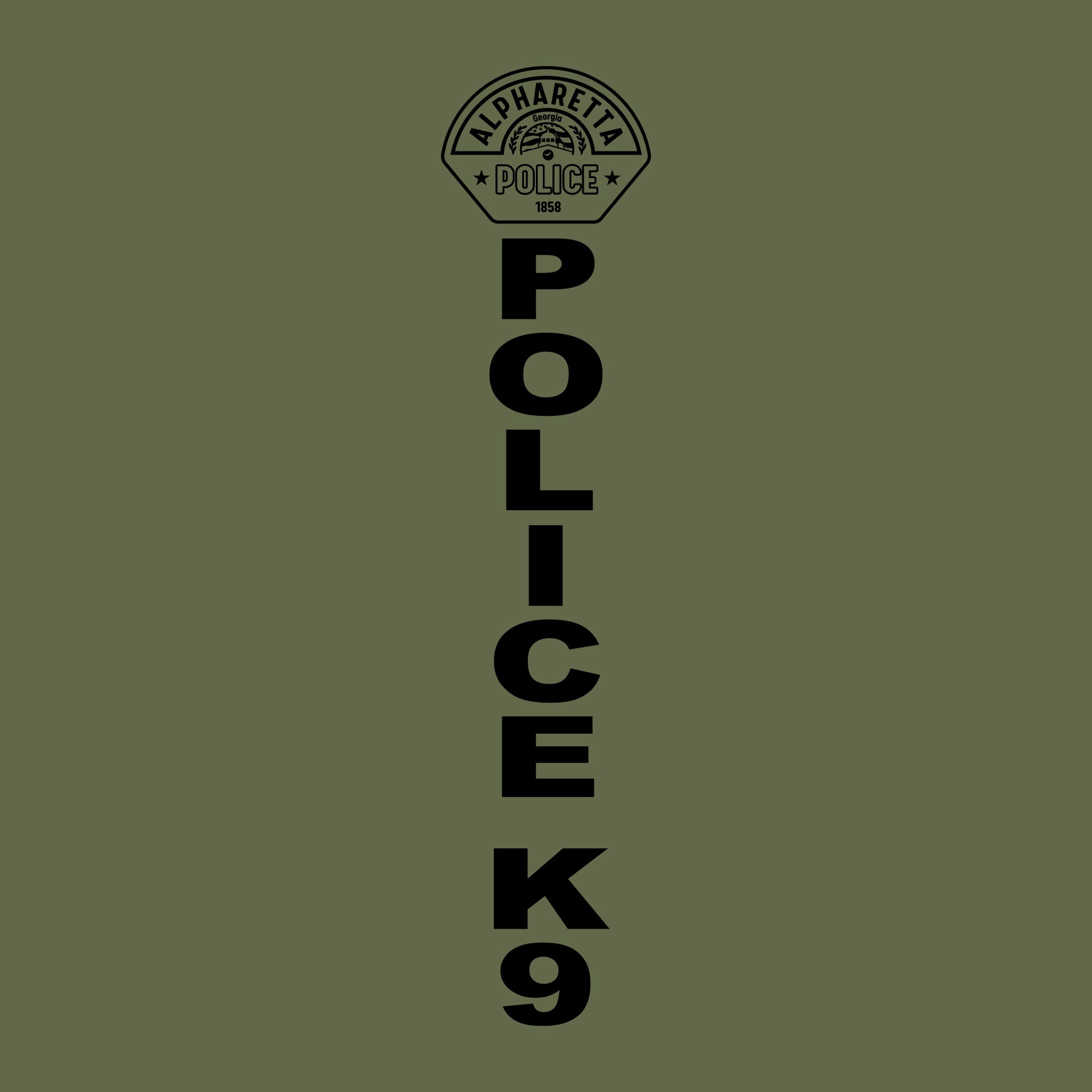 [ALPHARETTA PD] Men's K9 Long Sleeve Utility Shirt [GRN/BLK]-13 Fifty Apparel
