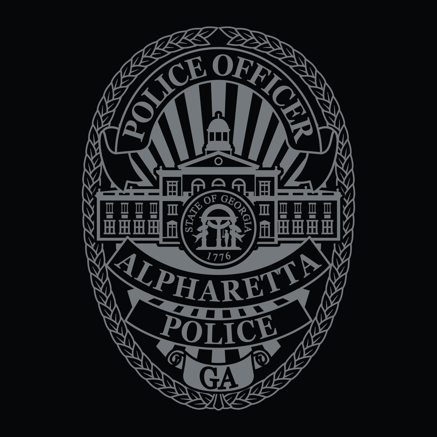 [ALPHARETTA PD] Men's Patrol Utility Long Sleeve [BLK/GRY]-13 Fifty Apparel