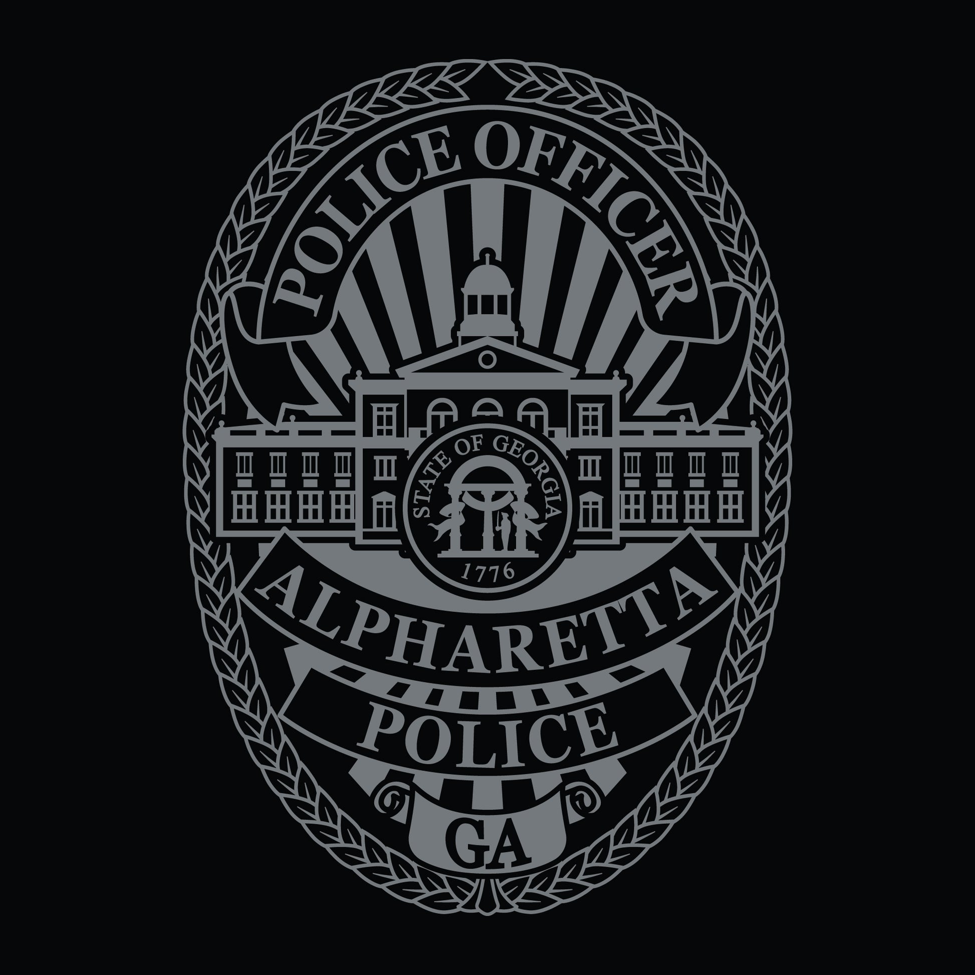 [ALPHARETTA PD] Men's Patrol Utility Long Sleeve [BLK/GRY]-13 Fifty Apparel
