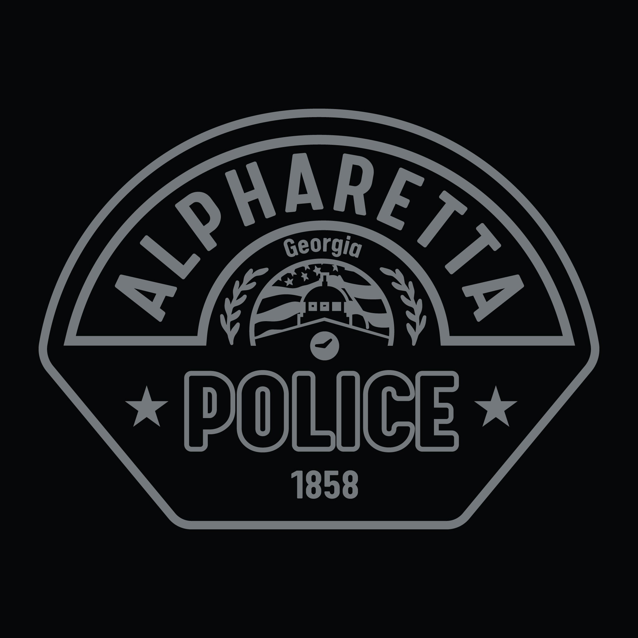[ALPHARETTA PD] Men's RECORDS Utility Long Sleeve [BLK/GRY]-13 Fifty Apparel