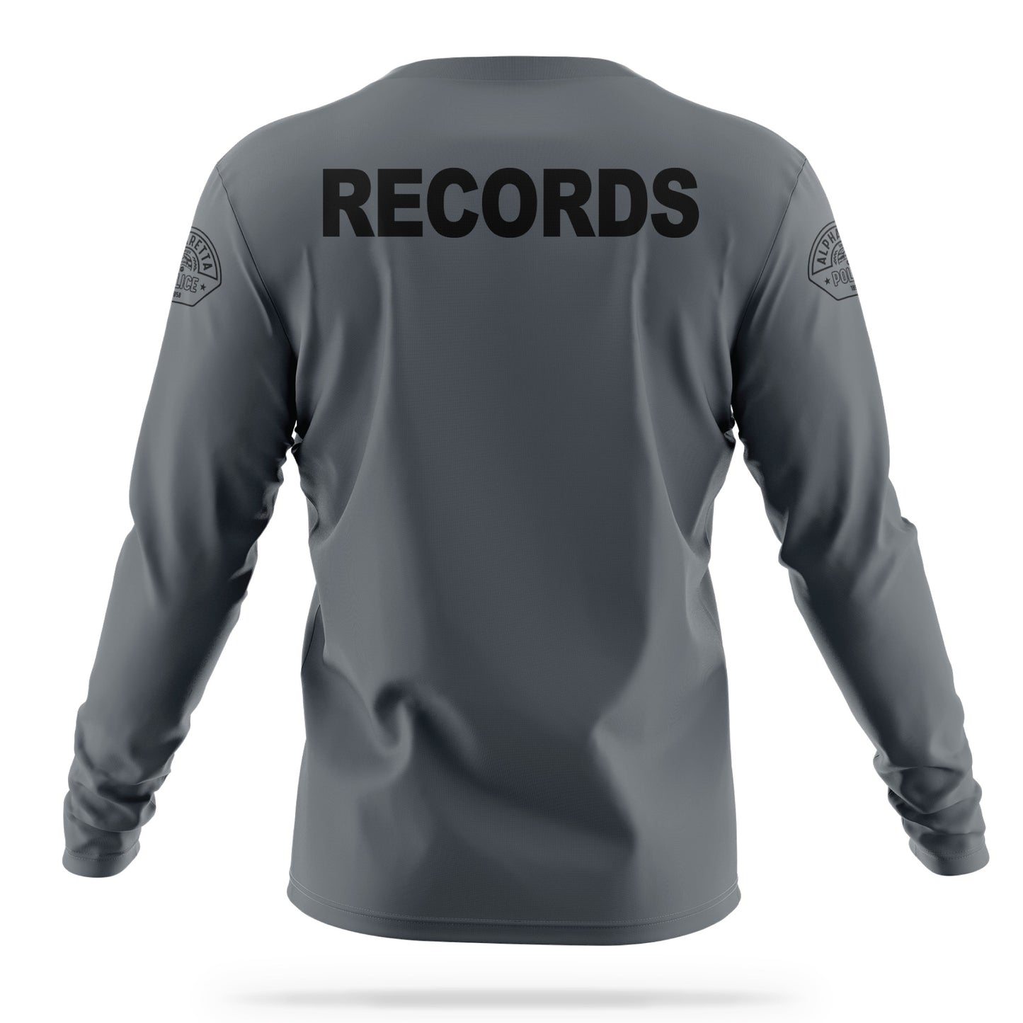 [ALPHARETTA PD] Men's RECORDS Utility Long Sleeve [CHR/BLK]-13 Fifty Apparel