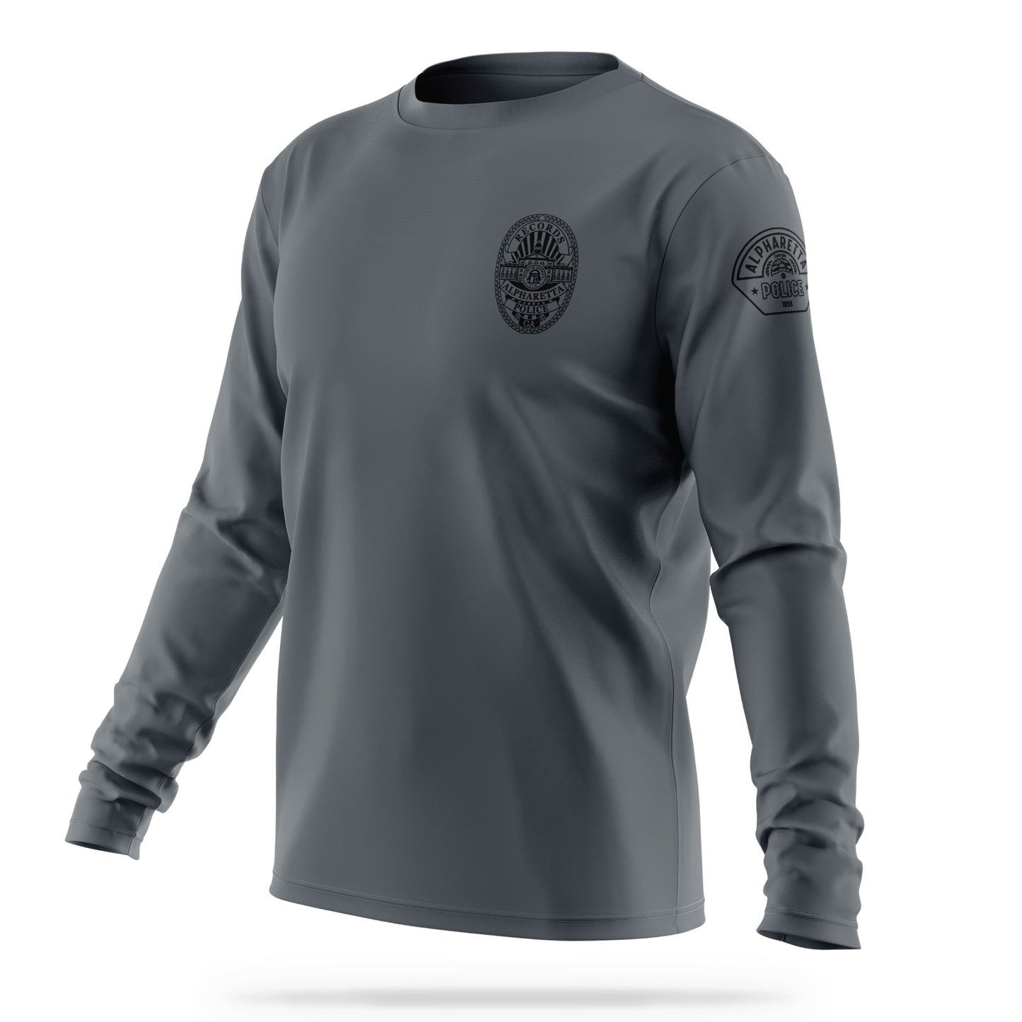 [ALPHARETTA PD] Men's RECORDS Utility Long Sleeve [CHR/BLK]-13 Fifty Apparel