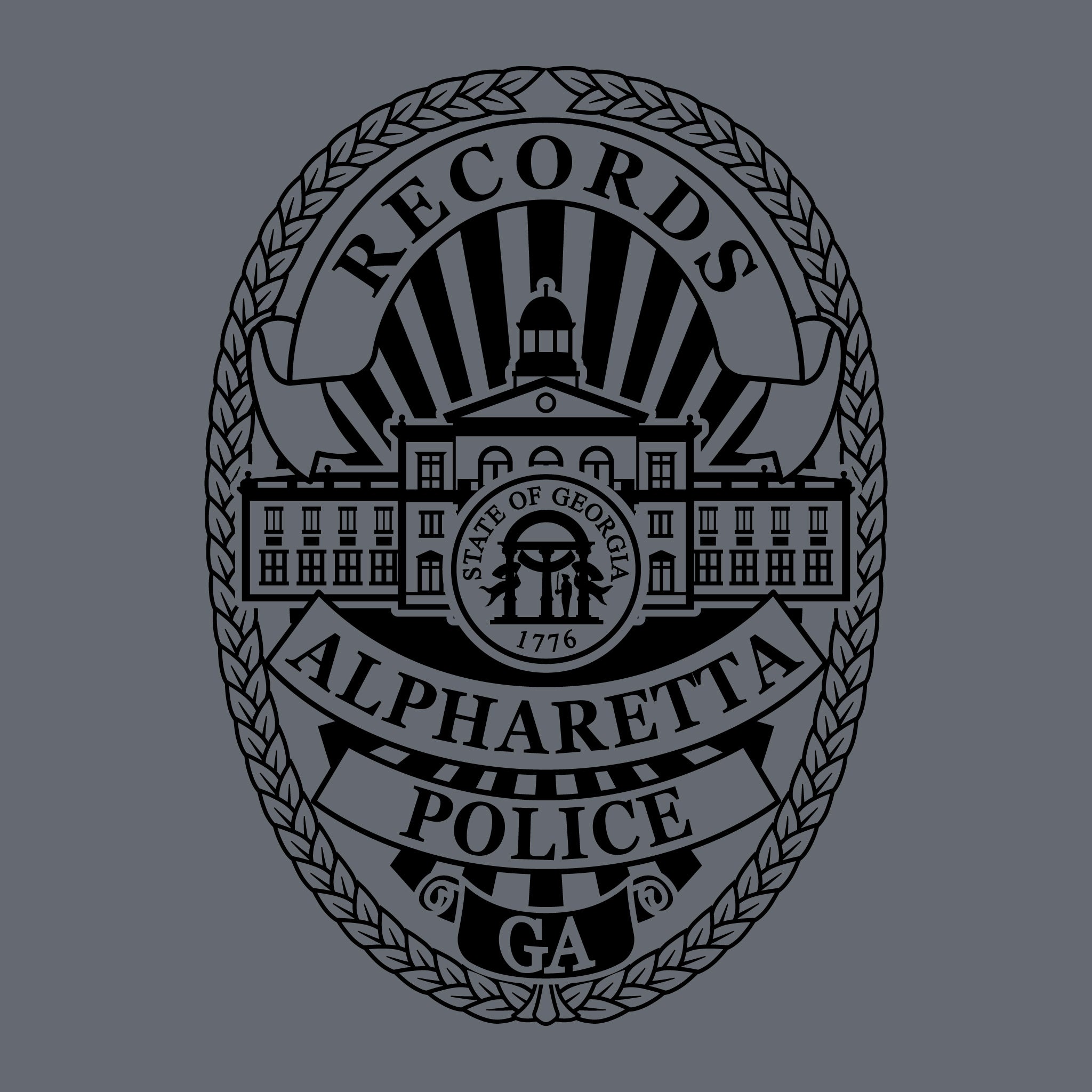 [ALPHARETTA PD] Men's RECORDS Utility Long Sleeve [CHR/BLK]-13 Fifty Apparel