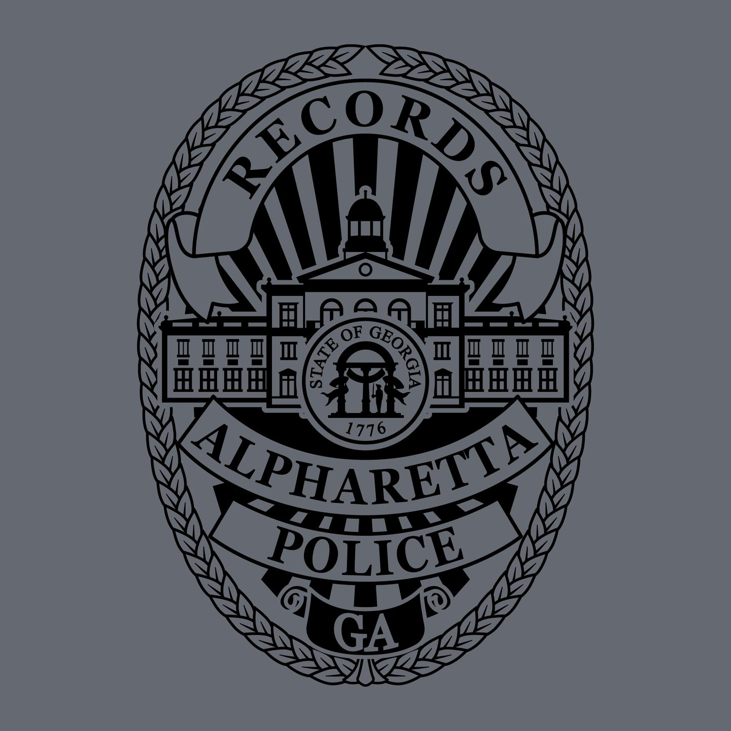 [ALPHARETTA PD] Men's RECORDS Utility Long Sleeve [CHR/BLK]-13 Fifty Apparel