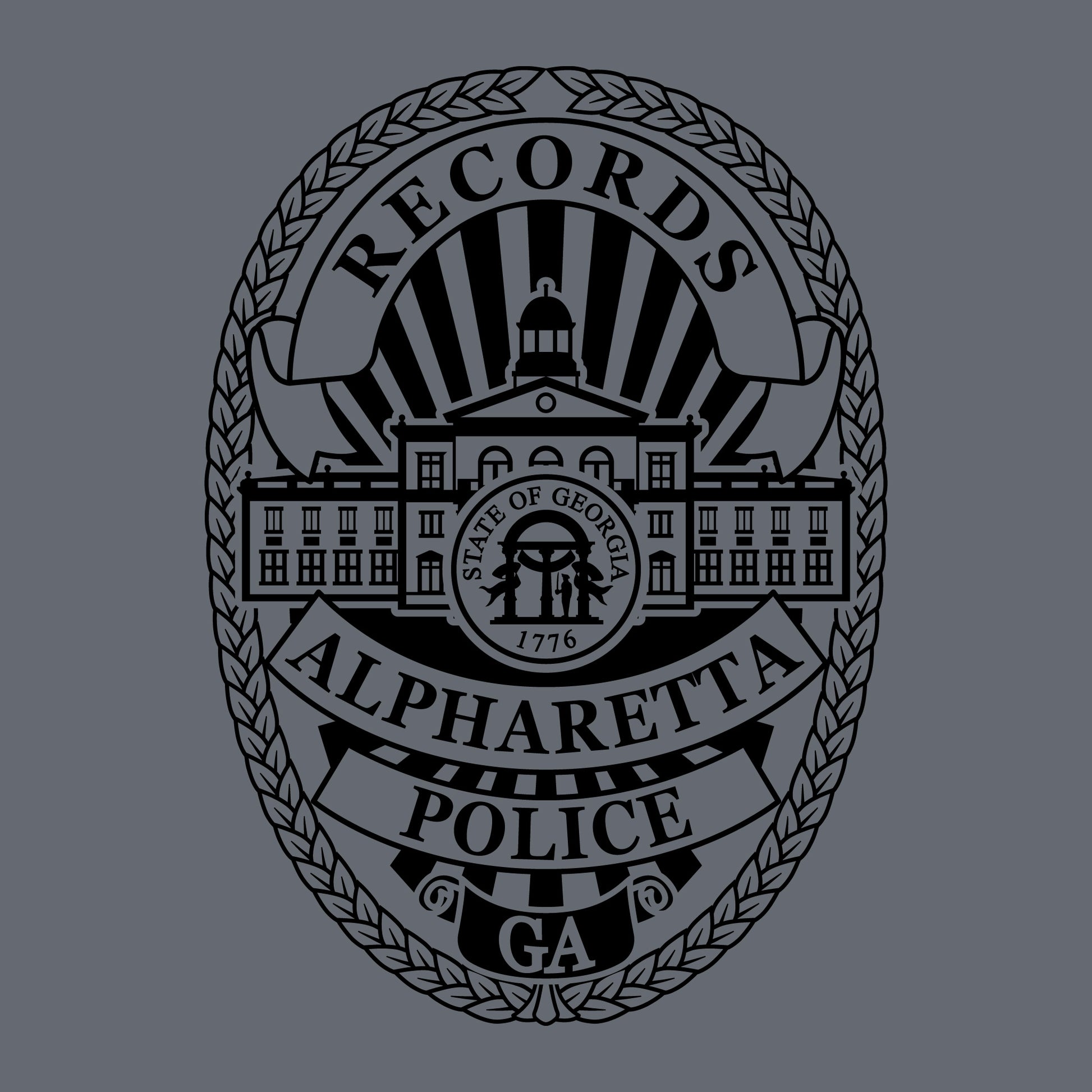 [ALPHARETTA PD] Men's RECORDS Utility Long Sleeve [CHR/BLK]-13 Fifty Apparel